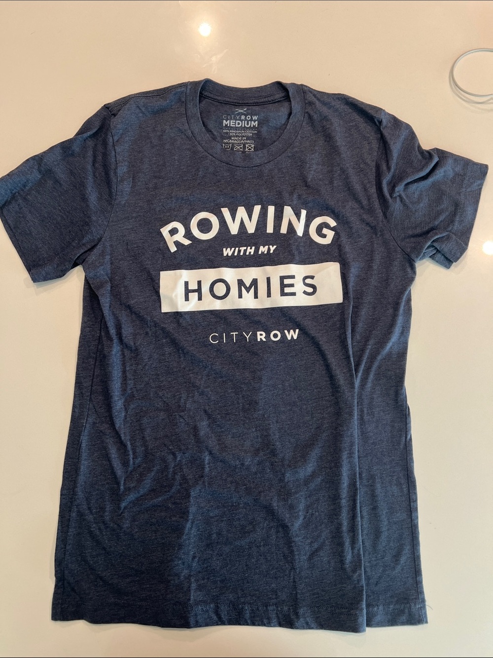 CityRow Branded Medium Graphic Tee - Heather Navy